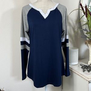 Sweetnight L Blue/Grey Jersey Style Shirt
